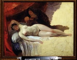 "Nukkuva Juno" tai "Linnunradan synty", Karl Brjullovin (1799-1852) maalaus, 1839-1845, Tretjakovin valtiongalleria, Moskova