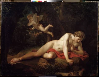 Karl Pavlovich Briullov (Bryullov) (1799-1852) maalaus "Narcissus" 1819 Venäjän valtionmuseo, Pietari