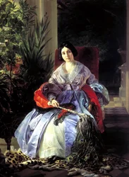 Prinsessan muotokuva Elizaveta Pavlovna Saltykov, 1841.