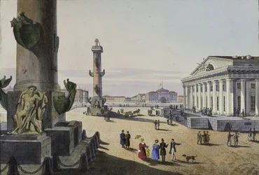 Pörssi ja Admiraliteetti Pietarissa, 1800-luvun ensimmäinen puolisko.