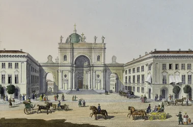 Katolinen Pyhän Katariinan kirkko Pietarissa, 1800-luvun ensimmäinen puolisko.