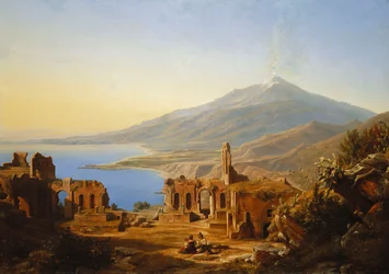Kreikkalainen teatteri, Taormina, Etna takana, 1852