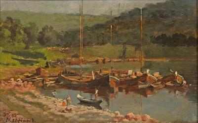 Karl Weysser - Laivat Neckarsteinachissa, 1893