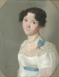 Kreivitär Agrafena Jurjevna Obolenskajan muotokuva 1789-1829, os. Neledinskaja-Meletskaja, 1812