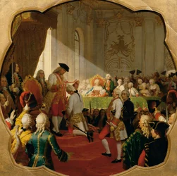 Ensimmäinen ylennys Sotilaalliseen Maria Teresan ritarikuntaan vuonna 1758