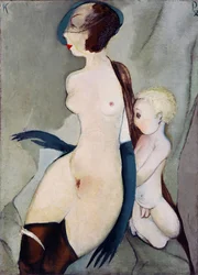 ""Madone de la rue Marijas a Riga, Lettonie"" (Marijas-kadun Madonna) Peinture de Karlis Padegs (1911-1940) - 1932 - Öljy kankaalle Koko 94x68 cm Latvian tasavallan valtion taidemuseo, Riika