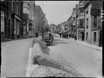 Broad Street, Lyme Regis, Dorset, 22.5.1925 (b/w valokuva)