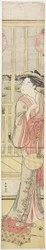 Courtesan Hanao_gi jäähdyttää itseään, c. 1788