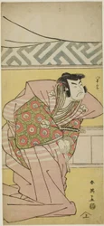 Näyttelijä Sawamura Sôjûrô III roolissa Oda Kazusanosuke Harunaga elokuvassa "Muromacho Chronicle in Kana Script" ("Kanagaki Muromachi bundan").