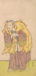 Nakamura Tomijuro vanhana miehenä niukkapartaisena, n. 1780.