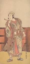 Ensimmäinen Nakamura Nakazo Shimada no Hachizon roolissa, 4. kuukausi, 1783.