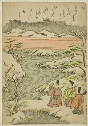 "Minä" sarjasta "Tales of Isse in Fashionable Brocade Pictures (Furyu nishiki-e Ise monogatari)"