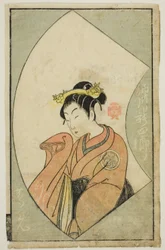 Näyttelijä Anegawa Shinshiro II elokuvasta "A Picture Book of Stage Fans (Ehon butai ogi)"