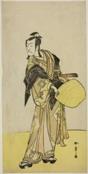 Näyttelijä Ichikawa Danjuro V Kakogawa Honzona näytelmästä "Kanadehon Chushin Nagori no Kura", joka esitettiin Nakamura-teatterissa yhdeksännessä kuussa 1780