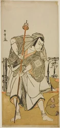 Pilgrim Junjoksi naamioitu näyttelijä Ichikawa Danjuro vs Taira no Masakado näytelmässä Masakado Kammuri no Hatsuyuki, joka esitettiin Nakamura-teatterissa yhdestoista kuukaudessa,