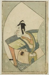 Näyttelijä Matsumoto Koshiro II elokuvasta "A Picture Book of Stage Fans (Ehon butai ogi)"