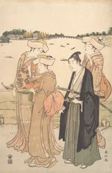Nuori samurai ja kolme naista, n. 1789.