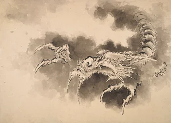 Pilvistä nouseva lohikäärme, Edo-kausi, 1800-luku.