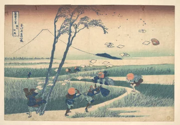Ejiri Surugan maakunnassa (Sunshū Ejiri), sarjasta ”36 näkymää Fuji-vuorelta” (Fugaku sanjūrokkei)