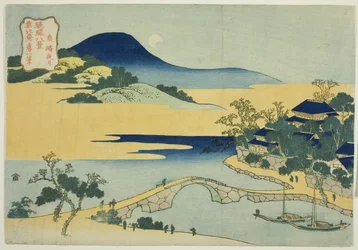 Iltakuu Izumizakissa (Izumizaki yagetsu), sarjasta "Kahdeksan näkymää Ryukyu-saarille (Ryukyu hakkei)"