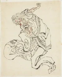Naaras Oni (kuvitus kansansatuun), n. 1815-49 (muste ja väri paperille)