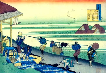 Sarjasta Sata runoa sadalta runoilijalta: Minamoto no Tsunenobu, c1830.