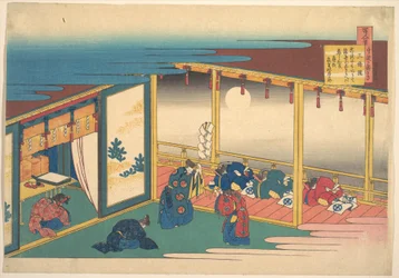 Sanjō-inin runo, teoksesta ”Sata runoa, joita imettäjä selittää” (Hyakunin isshu uba ga etoki)