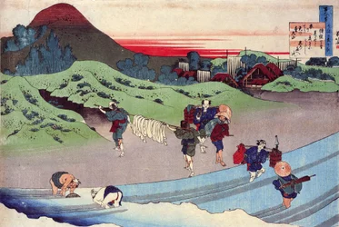 ""Sadan runon sarja sadalta runoilijalta: ""Jito Tenno"" Katsushika Hokusain (1760-1849) vedos (ukiyo-e school) noin 1830 valtion Eremitaaši Pietari Venäjä