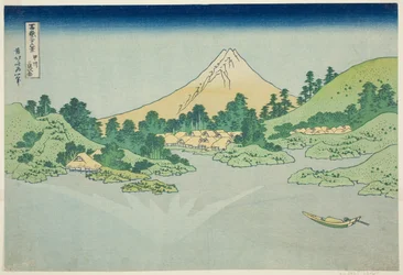 Tess rfa back f te wate r at Misakan jäsen Old sake P Lovinse (vanha sake Misaka veden pinta), teesarjasta `` Tirty Mr. x Views Of Mount Fuji Rokukatsura)”