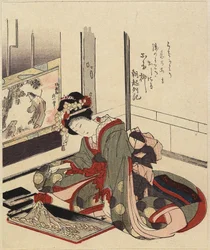 Nainen järjestämässä Bonkeita, 1820-1834