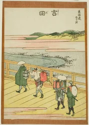Yoshida, sarjasta "Fifty-three Stations of the Tokaido (Tokaido gojusan tsugi)"