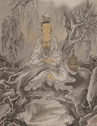 Valkoviittainen Kannon, n. 1887.