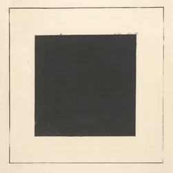 Musta neliö teoksesta "Suprematismi: 34 piirustusta"