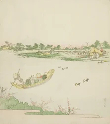 Sumida-joen ylittävä lautta