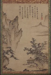 Maisema paviljongin kanssa, 1478-80.