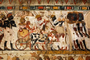 Nubialaisten tarjoamia kultasormuksia Nubiasta,Huyn hauta, Tut..., 2007 (kuva)