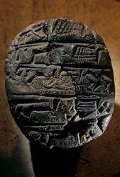 Urkesh, Hurrian valtakunta, Syyria, 2400 eKr., Giorgio Buccellati, koulutaulu kirjoittamisen harjoittelua varten..., 2004 (kuva)