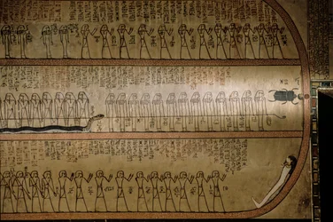 Seinämaalauksia, joissa kuvataan Kuolleiden kirjaa; Amenhotep II:n hauta; Kuninkaiden laakso. The..., 2009 (kuva)