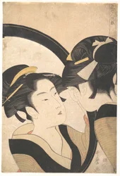 Naniwa Okita ihailee itseään peilistä