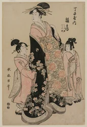 Koulu r Hand-san Hinazuru Cho Tokista ja hänen taivaallisen alustansa kanssa ts Tsuruji plan d Tsuru no c. 1794.