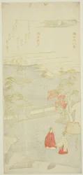 Autumn Moon over Sumida River (Sumida aki zuki), sarjasta "Kahdeksan näkymää Sumida-joelle (Sumidagawa hakkei)"