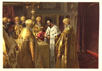 Nikolai II:n kruunajaisseremonia. Eukaristia