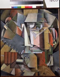 Omakuva sahalla. Maalaus Ivan Vassiljevitš Klyun (Kliun) (Ivan Klioune) (1873-1943), öljy kankaalle