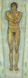 Mies nude keltainen ja sininen, c. 1913.