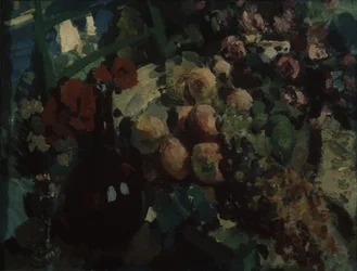 Asetelma. Viiniköynnös ja hedelmät, 1917