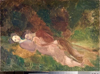 Lovers (Lovers) - Konstantin (Konstantin) Andreevich Somovin (1869-1939) maalaus, öljy kankaalle