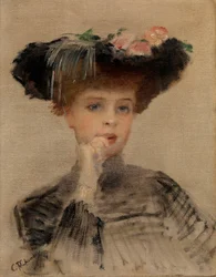 Mode Belle Epoque : "La Parisienne" - Konstantin Jegorovich Makovskin (Constantin Makovski) maalaus (1839-1915)