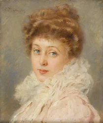Elegantin naisen muotokuva,