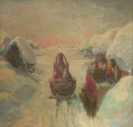 Talvi. Kelkkailua