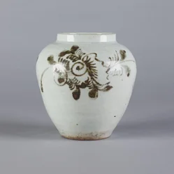Kukkakuvioitu purkki, Yi-dynastia, 1392-1910 (keraaminen)